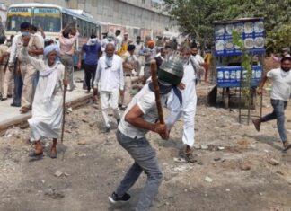 हरियाणा में किसानों की विशाल किसान बचाओ मंडी बचाओ रैली, पुलिस का लाठीचार्ज