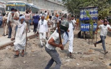 हरियाणा में किसानों की विशाल किसान बचाओ मंडी बचाओ रैली, पुलिस का लाठीचार्ज